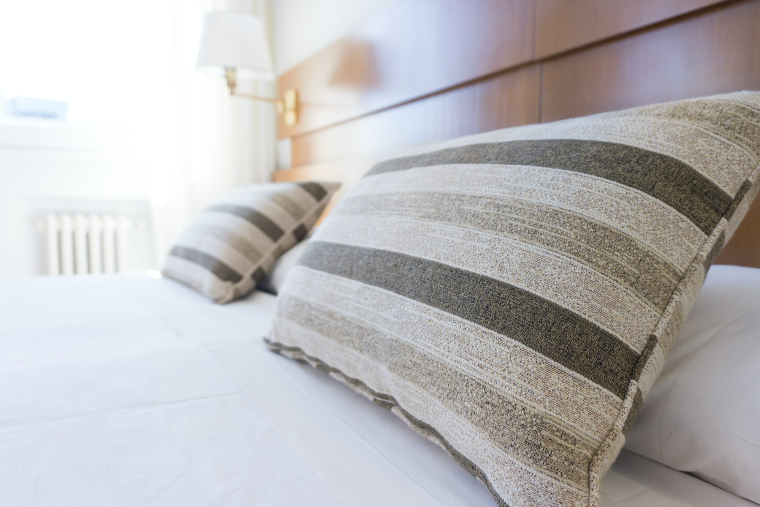 Pillows on bed